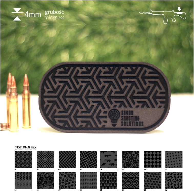 Nakładka karabinowa, wybrany wzór - "STANDARD" lub "SHORT" - 4mm